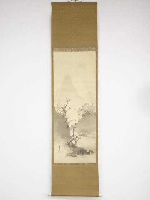 JAPANESE HANGING SCROLL / HAND PAINTED / SCENERY